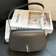 Saint Laurent Mini Voltaire Shoulder Bag In Smooth Leather Black/Gold